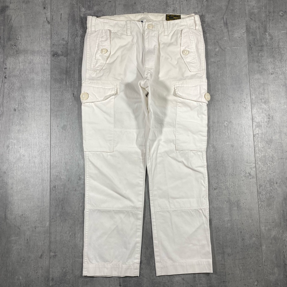 White Polo Ralph Lauren Cargo Pants